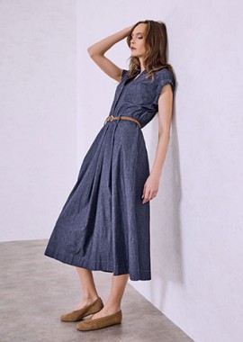 Φόρεμα μίντι με τζιν όψη SQ9844.8225+2