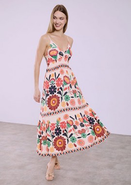Φόρεμα μάξι με λουλούδια SQ9844.8537+4