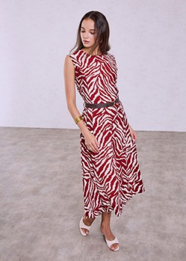 Φόρεμα μίντι με animal print SQ9844.8563+3