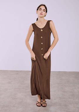 Φόρεμα μάξι με διακοσμητικά στοιχεία SQ9844.8605+2