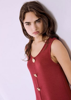 Φόρεμα μάξι με διακοσμητικά στοιχεία SQ9844.8605+4