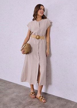 Σεμιζιέ φόρεμα μίντι με βισκόζη SQ9844.8816+6