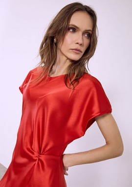 Φόρεμα μάξι σατέν SQ9864.8517+2