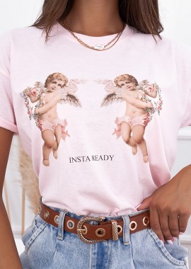 INSTA READY PINK T SHIRT