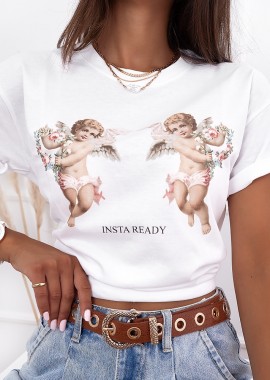 INSTA READY WHITE T SHIRT