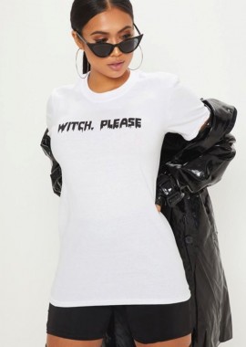 WITCH PLEASE WHITE TSHIRT