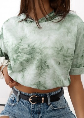 SILVIA WATERCOLOUR MINT BLOUSE
