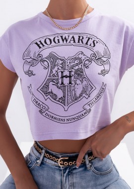 HOGWARDS LILA CROP TSHIRT