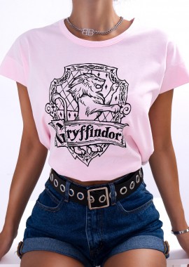 GRYFFINDOR CORD PINK T-SHIRT