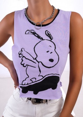 SKATE SNOOPY LILA TANK TOP