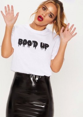 BOO'D UP WHITE TSHIRT
