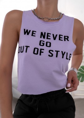 NEVER GO PURPLE TANK TOP