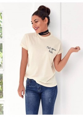 NOT YOUR BABY CREAM T-SHIRT