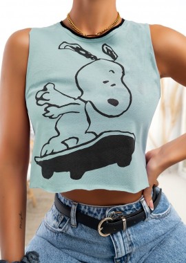SKATE SNOOPY MINT TANK TOP