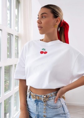 TSHIRT ΛΕΥΚΟ ME ΚΕΡΑΣΙΑ - SERENE