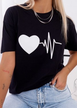 CARDIOGRAM BLACK T-SHIRT