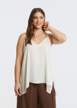 Basic αμάνικο τοπ σατέν