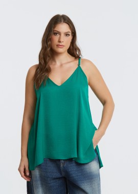 Basic αμάνικο τοπ σατέν