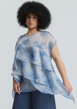 Αέρινη μπλούζα με tie-dye και στρώσεις