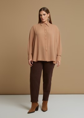 Πουκάμισο κρεπ με μακριά μανίκια