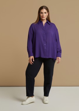 Πουκάμισο κρεπ με μακριά μανίκια