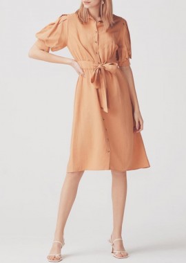 Γυναικείο φόρεμα με φουσκωτά μανίκια