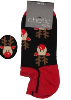 chetic socks - Σοσόνια Christmas Deer μαύρο unisex