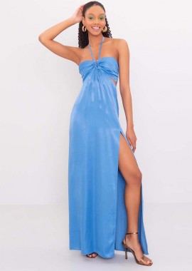 Dila γυναικείο σατέν φόρεμα