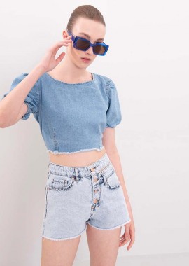Cae γυναικείο denim σορτς