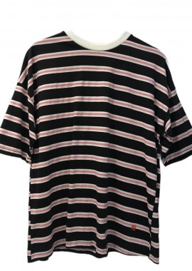 Εlvi oversized γυναικείο t-shirt ριγέ