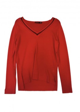 Delcau γυναικεία μπλούζα με V λαιμόκοψη