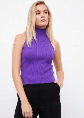 Reele γυναικεία μπλούζα ριμπ αμάνικη (ΜΩΒ)