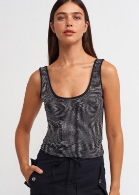 ZUBI γυναίκεια μαύρη μπλούζα με στρας