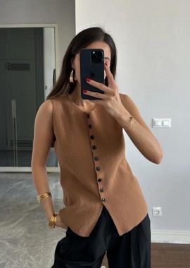 DIEZ γυναίκειο γιλέκο με μαύρα κουμπιά