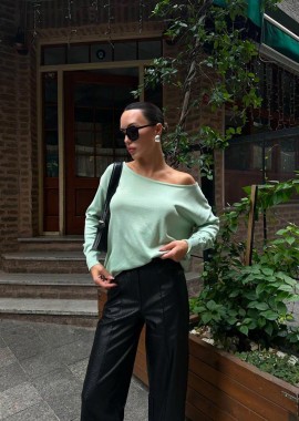 ZOHA γυναικεία πλεκτη μπλούζα φυστικι