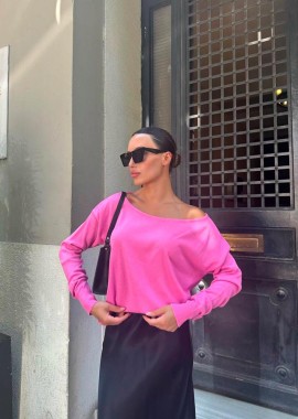 ZOHA γυναικεία πλεκτη μπλούζα φουξ