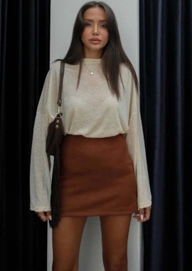 CANVAS γυναικεία λεπτή μπλούζα με γιακά χαμόγελο