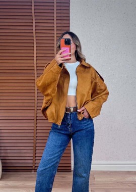 ICOS γυναικείο καστόρ bomber μπουφάν ταμπα