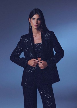 Nelly γυναικείο μπλέιζερ με παγιέτες