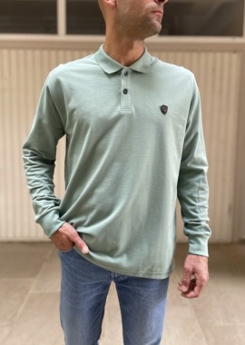 Everbest ανδρική μέντα Polo πικέ μπλούζα plus size 2410200M