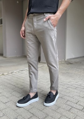 Ben Tailor Ανδρικό γκρι υφασμάτινο παντελόνι Kowalski 0398G