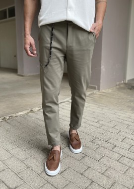 Ben Tailor Ανδρικό λαδί υφασμάτινο παντελόνι Kowalski 0398L