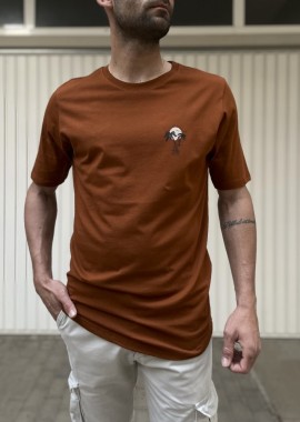NDC ανδρικό κάμελ T-shirt με τύπωμα 222916K