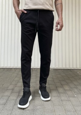 Ανδρικό μαύρο υφασμάτινο παντελόνι PNT2102