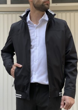 Ανδρικό μαύρο Jacket με γιακά WS10160
