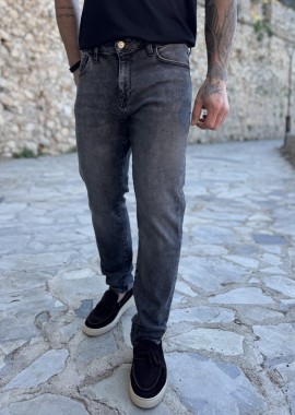 Ανδρικό γκρι τζιν ελαστικό ίσια γραμμή GB5744