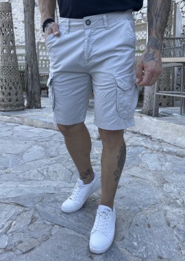 Ανδρική γκρι cargo βερμούδα 242102G