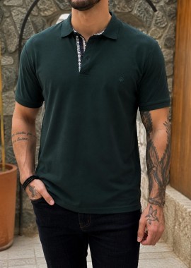 Origin ανδρική κυπαρισσί πικέ Polo μπλούζα Plus Size 262723K