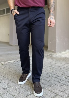 Ανδρικό μπλε παντελόνι καπαρντίνα Chinos BO2909N