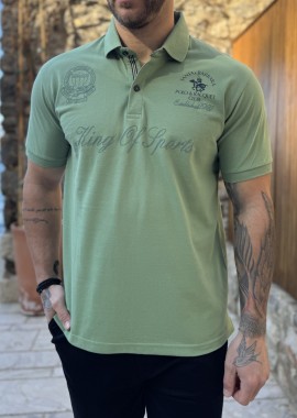 Everbest ανδρική φιστικί Polo μπλούζα με σχέδια Plus Size 252828F